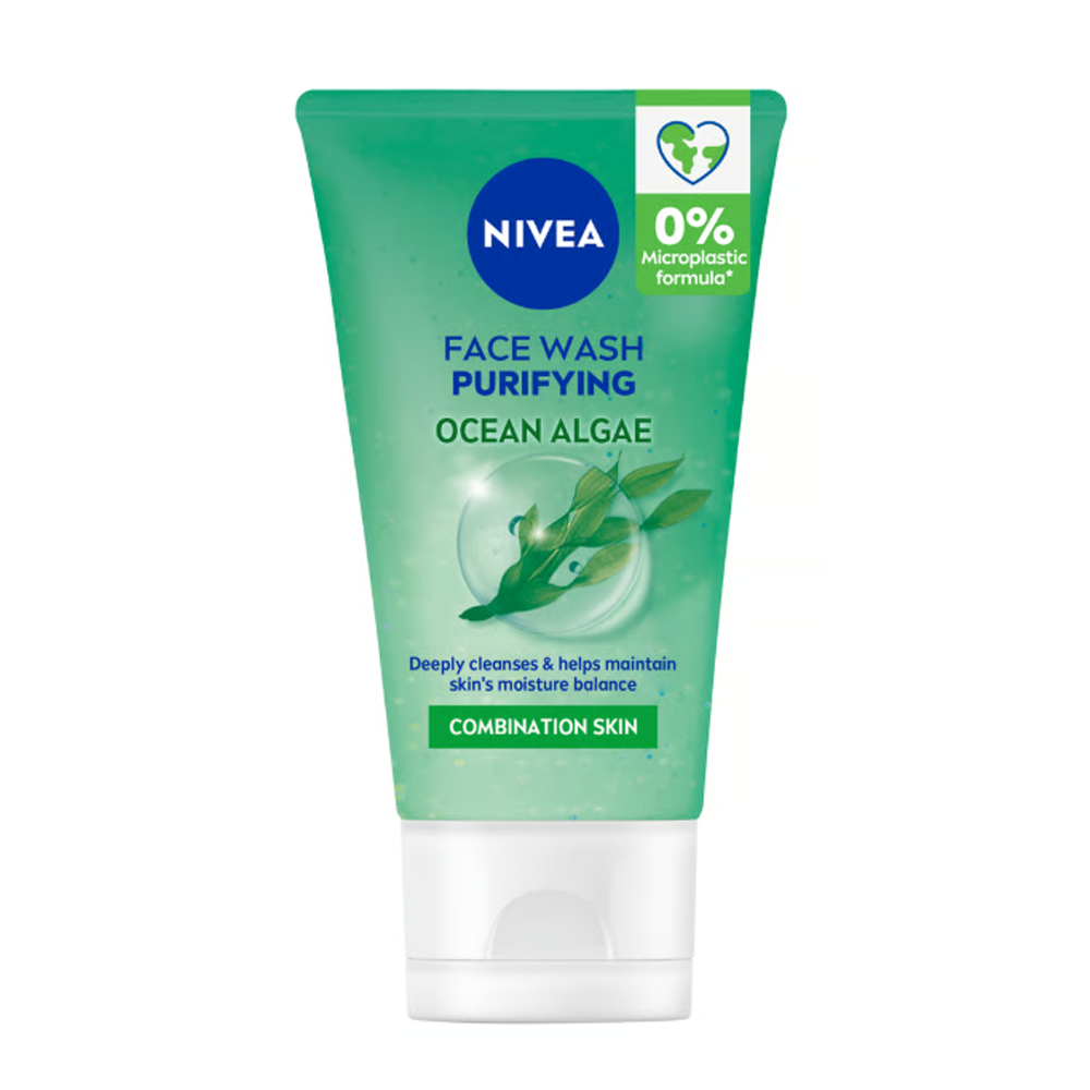 10980650_1755693360_8590ec2054415f6fd35440792568bca0 نيفيا غسول الوجه بخلاصة الطحالب البحرية للبشرة المختلطة - 150 مل - الصورة 1