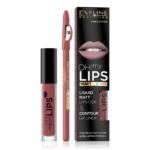 ايفلين مجموعة أحمر شفاه روج وقلم تحديد شفاه أوه ماي ليبس مات