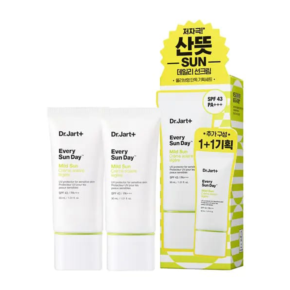 11976819_1720442854_b3bb1b101b23412eede1b0e6b0a43130 واقي شمس ايفري صن داي مايلد صن بعامل حماية من الشمس 43 من دكتور جارت - قطعتين - الصورة 1