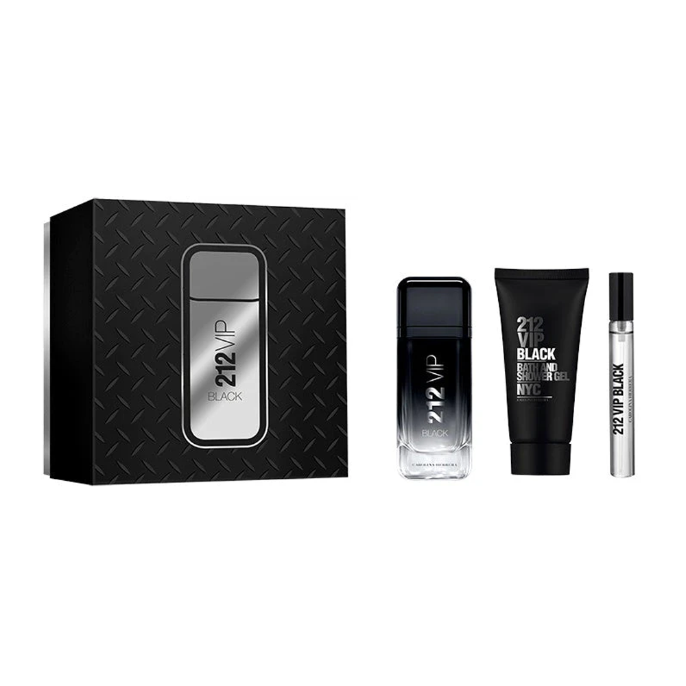 12325745_1740646246_066409df759c3caeabf0948a9a8db68d كارولينا هيريرا مجموعة عطر 212 في آي بي بلاك للرجال - او دو برفيوم - 3 قطع - الصورة 1