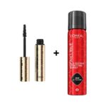 لوريال باريس مجموعة ماسكارا فوليوم ومثبت مكياج انفاليبل - قطعتين