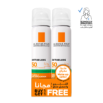 لا روش بوزيه أنثيليوس بخاخ شفاف واقي شمس بعامل حماية 50 - قطعتين