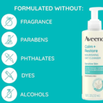 ⁦افينو كالم+ ريستور غسول وجه يومي خالي من العطور للبشرة الحساسة - 232 مل⁩ - الصورة ⁦3⁩