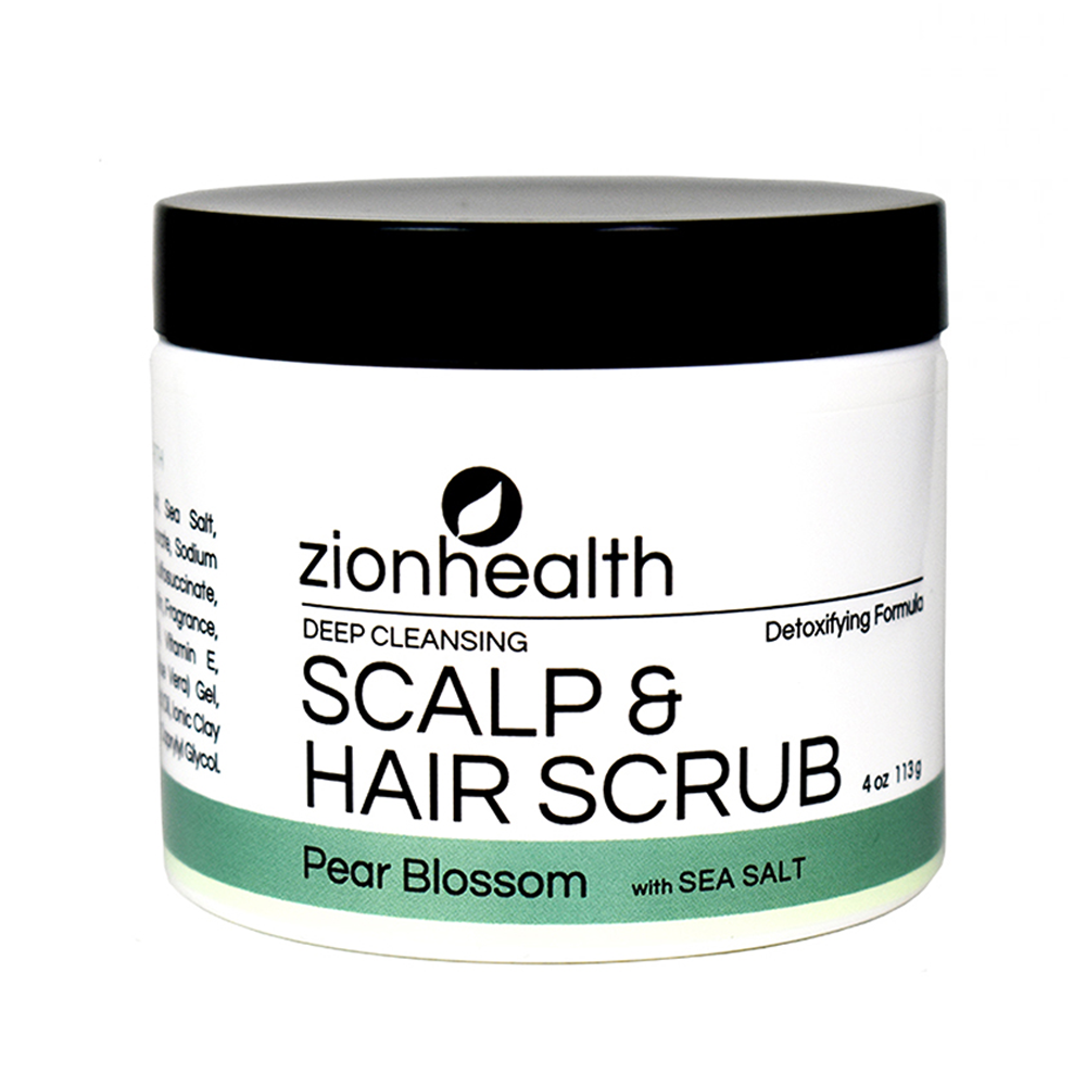 16257421_1731572071_ade306ed145eb025d9f55a28da4826fd زيون هيلث مقشر للشعر وفروة الرأس للتنظيف العميق بأزهار الكمثرى وملح البحر - 113جم - الصورة 1