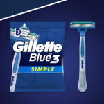 ⁦اداة الحلاقة بلو سمبل ثري للاستخدام لمرة واحدة من جيليت للرجال - 8 قطع⁩ - الصورة ⁦2⁩