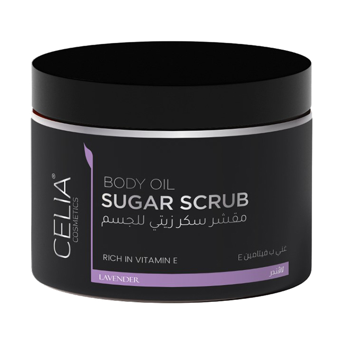 1684833360_23082_20128070_CeliaBodyOilSugarScrubwithLavender-400gm مقشر سكر زيتي للجسم بالافندر من سيليا - 400جم - الصورة 1