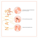 ⁦أظافر صناعية لصق ذاتي بتيت شكل كوفن من جليتز - أحمر⁩ - الصورة ⁦2⁩