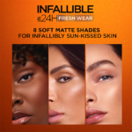 ⁦بودرة تسمير برونزر انفاليبل بتغطية 24 ساعة من لوريال باريس - 350 ميديم⁩ - الصورة ⁦5⁩