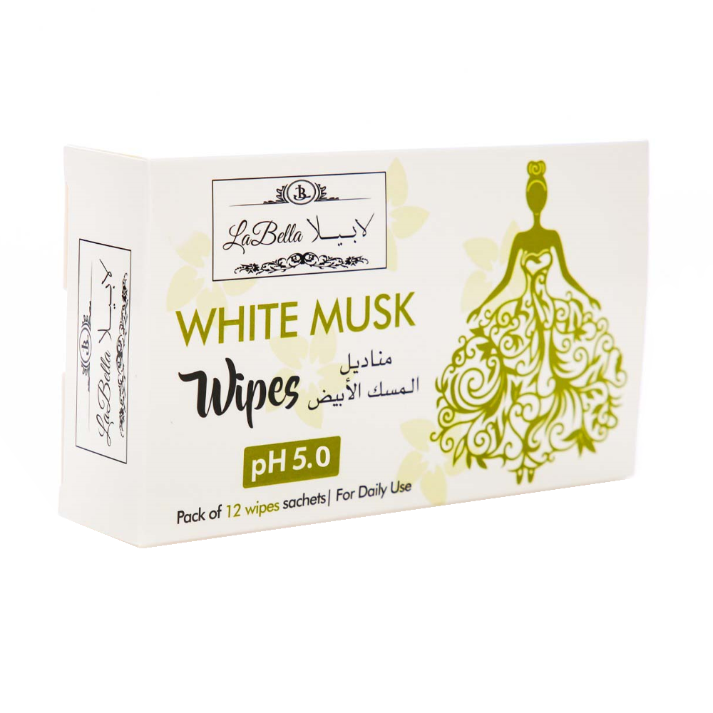 1696763509_17935_1883304_6297542004750 مناديل نسائية بالمسك الأبيض من لابيلا - 12 منديل مفرد - الصورة 1