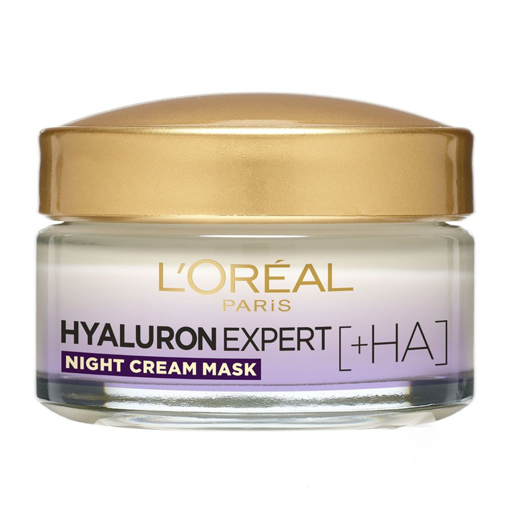 1701252748_22279_65337889_3600523823604 قناع كريمي ليلي هيالورون إكسبرت من لوريال باريس - 50مل - الصورة 1