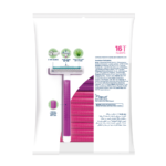 ⁦شفرات حلاقة نسائية اكساكتا 2 للبشرة الحساسة من شيك - 10+6 مجانًا⁩ - الصورة ⁦2⁩