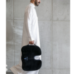 ⁦أتوم وسادة الجلوس السوداء⁩ - الصورة ⁦2⁩