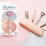 ⁦شيك كواترو روز جولد شفرات حلاقة للنساء - بمقبض + رأسين⁩ - الصورة ⁦3⁩