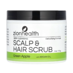 زيون هيلث مقشر للشعر وفروة الرأس للتنظيف العميق بزيت الأرجان والتفاح الأخضر - 118جم
