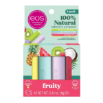 إي أو إس‏ مرطب الشفاه الطبيعي 100% بنكهة الفواكه - 4 قطع
