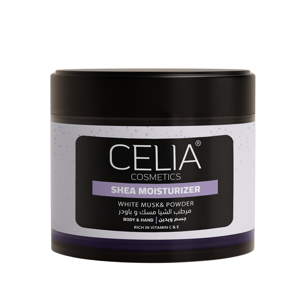 22615901_1761733885_6a8b5ce591ab22ece5301792f26a23b3 مرطب الشيا بالمسك الأبيض والباودر للجسم واليدين من سيليا - 300ج - الصورة 1