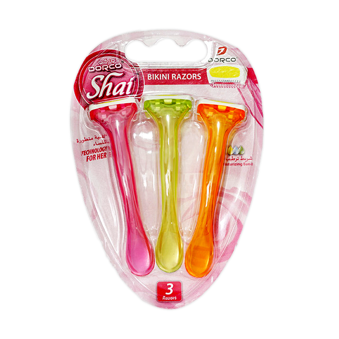 22795910_DorcoShaiDisposableWomensRazor-3Disposables-2 ماكينة حلاقة نسائية من دوركو شيا - 3حبات - الصورة 1