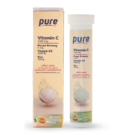 بيور فيتامين سي وزنك وفيتامين د3 وجينسنج - 20 قرص فوار