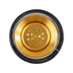 ⁦مبخرة رخام بمقبض ذهبي من نايس ون - أسود - صغير - H-613⁩ - الصورة ⁦2⁩