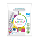 شيك شفرات حلاقة اكزاكتا 2 متعددة الالوان للنساء - 10 قطع