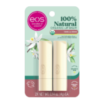 إي أو إس مرطب الشفاه العضوي الطبيعي 100% بزبدة الشيا بنكهة حبوب الفانيليا - قطعتين