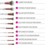 ⁦مجموعة فرش مكياج من بي اتش كوزمتك - ماربل لوكس - 10 فرش⁩ - الصورة ⁦2⁩