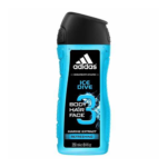 اديداس جل الاستحمام آيس دايف 3 في 1 للرجال - 250 مل