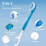 ⁦بيوتي سستم فرشاة ومعجون مع خيط تنظيف الاسنان - 10قطع⁩ - الصورة ⁦3⁩