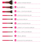 ⁦مجموعة فرش مكياج بومبيشل بيوتي مع حافظة من بي اتش - 11قطعة⁩ - الصورة ⁦5⁩