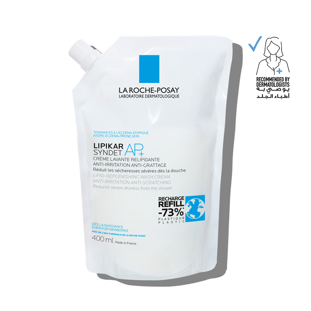 32052756_1723638052_fbaa0391cd37235104b1dd6832e93f88 غسول الجسم ليبيكار سيندت اي بي بلس للبشرة المعرضة للإكزيما من لاروش بوزيه - كيس إعادة تعبئة - 400 مل - الصورة 1