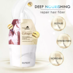 ⁦كارسيل ماسك الكولاجين ماكا إيسنس لإصلاح الشعر الجاف والتالف بعبوة إعادة تعبئة - 500 مل⁩ - الصورة ⁦3⁩