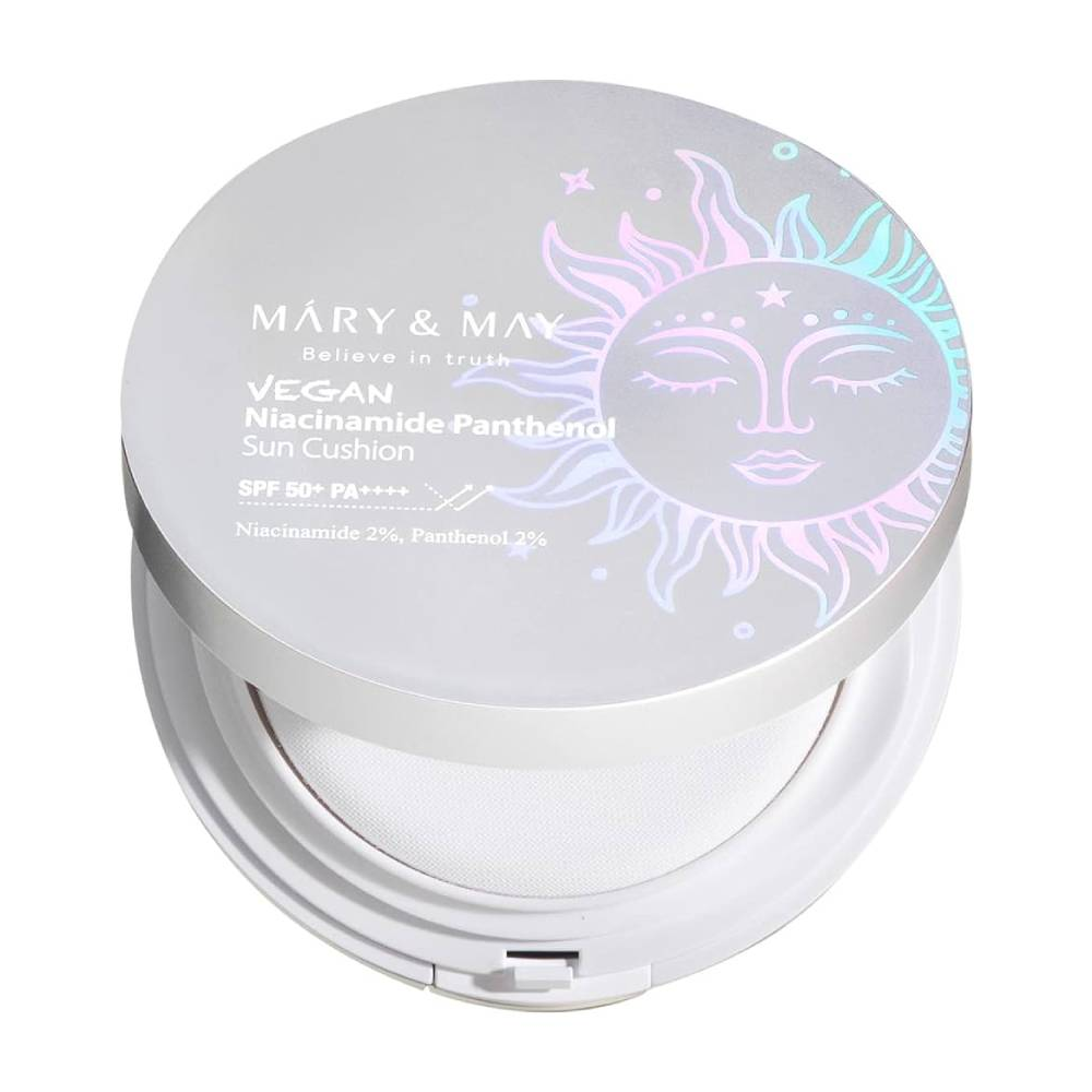 35769025_1744633877_002f5a8ca8484b03513d4e3ea7983b66 ماري اند ماي صن كوشن نباتي مع النياسيناميد والبانثينول مع عامل حماية من الشمس 50 - 25 جم - الصورة 1