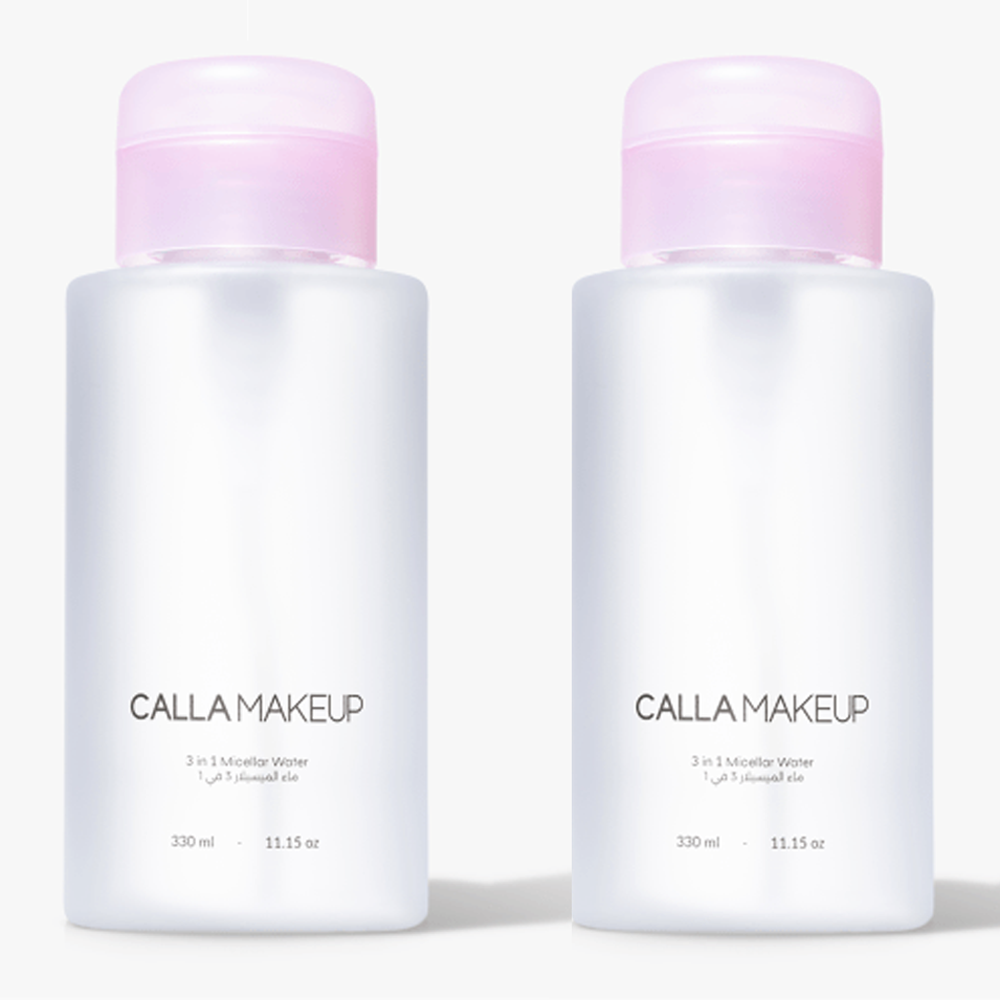 36038826_1763366330_88565eeae8e1d66237db9858485f94a5 كالا ميك اب مجموعة مزيل المكياج بماء الميسيلار 3 في 1 - قطعتين - الصورة 1