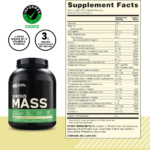 ⁦أوبتيموم نيوترشن سيرياس ماس مسحوق بنكهة الفانيليا - 6 باوند⁩ - الصورة ⁦2⁩