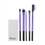 مجموعة فرش العين مع حامل فرش أبيض من ريل تكنيك - 6 قطع