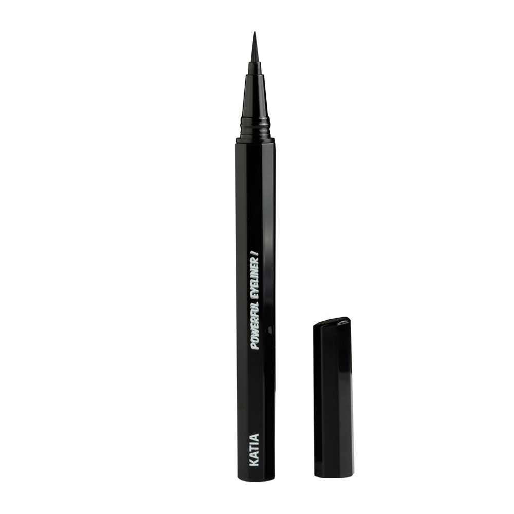 37483074_1710063270_95f667a02fcb6ce2a6a7f1b71ab602b8 قلم كحل سائل من كاتيا - أسود - الصورة 1