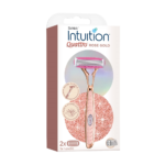 شيك كواترو روز جولد شفرات حلاقة للنساء - بمقبض + رأسين