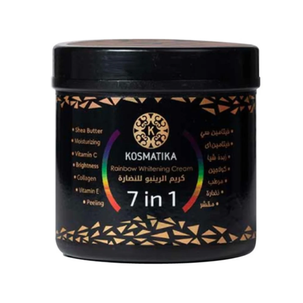 39572094_1735629537_879bbcc4627c8c26aab1e465b783f7e6 كوزمتيكا كريم الرينبو للنضارة والتفتيح 7 في 1 - 500مل - الصورة 1