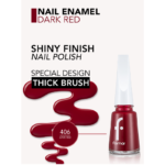 ⁦طلاء أظافر نيو فورمولا + فرشاة ماكسي من فلورمار - 406 Dark Red⁩ - الصورة ⁦2⁩