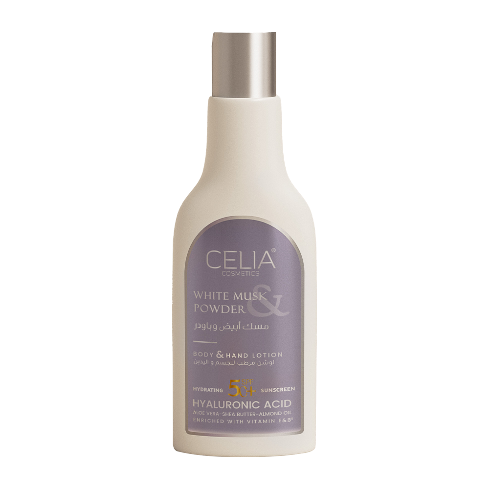 42366154_1760867008_d65ce313eb57f39b663239f2c0837110 لوشن مرطب للجسم واليدين بالمسك الأبيض والباودر مع عامل حماية من الشمس 50 من سيليا - 200مل - الصورة 1