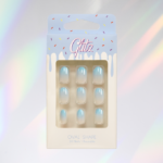 ⁦أظافر صناعية لصق ذاتي شكل بيضاوي من جليتز - اكوا⁩ - الصورة ⁦2⁩