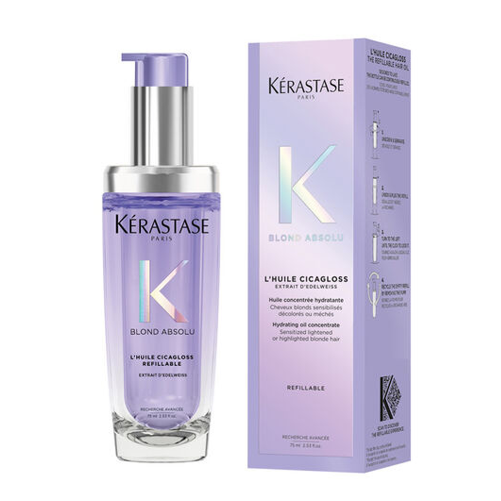 43600053_1733649691_6f2b5eaa346daa48caf6bd3ec18c0cfa كيراستاس بلوند أبسولو لويل سيكاغلوس زيت للشعر الأشقر بعبوة قابلة لإعادة التعبئة - 75 مل - الصورة 1