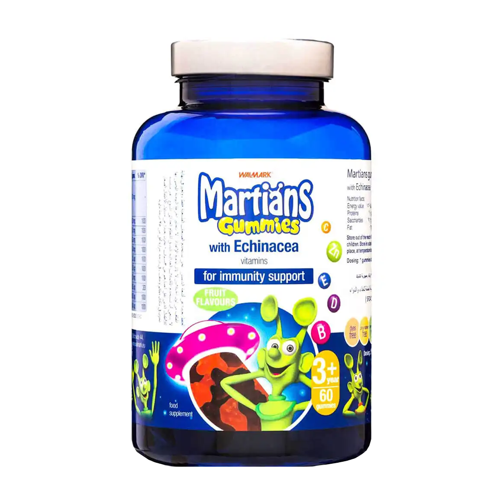 43813086_1707997879_e3af97021d0cfbc1b9f7def7faadabd7 حلوى مضغ جاميز مع فيتامينات الإشنسا لدعم المناعة من مارشينز - 60 حبة - الصورة 1