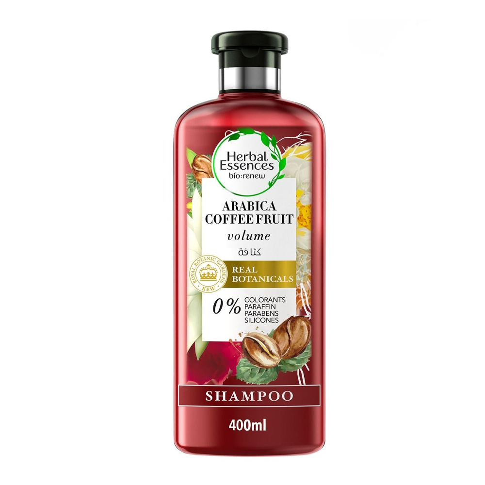 43870558_1742301992_bde5c2e43a65e756105bfa3e63c73aaa هيربال إيسنسز بيو رينيو شامبو لزيادة الكثافة بالقهوة العربية - 400 مل - الصورة 1