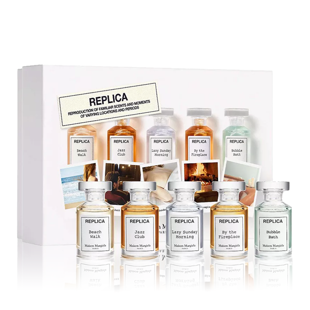 4449043_1749030270_9babe650ed8b04631d27a799e2b29225 ميزون مارجيلا ريبليكا مجموعة عطور ميني للجنسين - أو دو تواليت - 5 قطع - الصورة 1