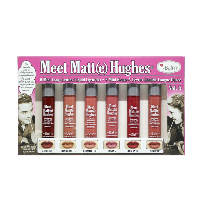 46825187_theBalmMeetMatteeHughesSetof6MiniLipsticks-vol61 مجموعة 6 ميني احمر شفاه سائل ميت مات ( اي ) هيوز من ذا بالم-vol6 - الصورة 1
