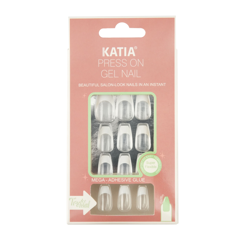 53894225_1721905133_2c13e59a8f736af0bb6e0f366669d199 اظافر لصق ذاتي جل شكل كوفن من كاتيا - فرنسي 12 - الصورة 1