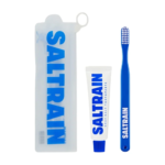 سالترين مجموعة السفر معجون مع فرشاة بملح رمادي طبيعي - 30جرام