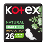 فوط صحية طبيعية ماكسي سميكة سوبر بالأجنحة من كوتكس - 26 قطعة