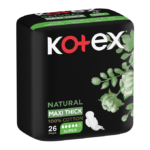 ⁦فوط صحية طبيعية ماكسي سميكة سوبر بالأجنحة من كوتكس - 26 قطعة⁩ - الصورة ⁦2⁩